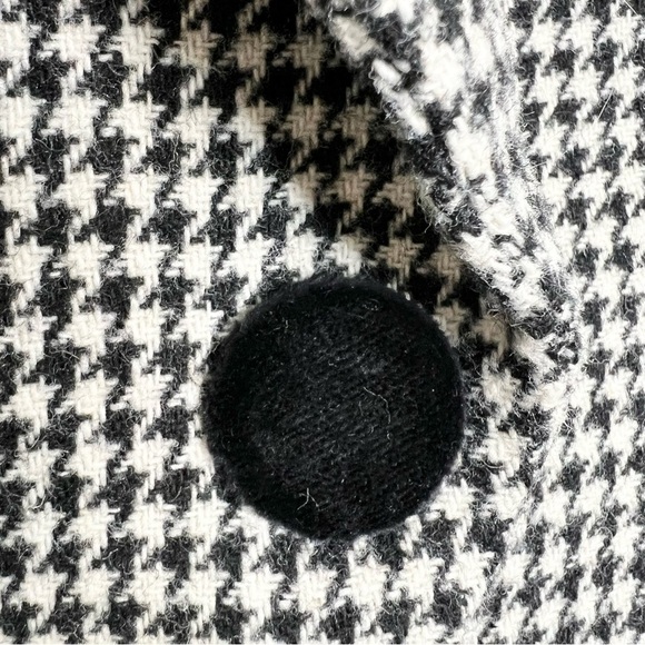 Vintage black white houndstooth check tailored cropped jacket - Picture 7 of 11
